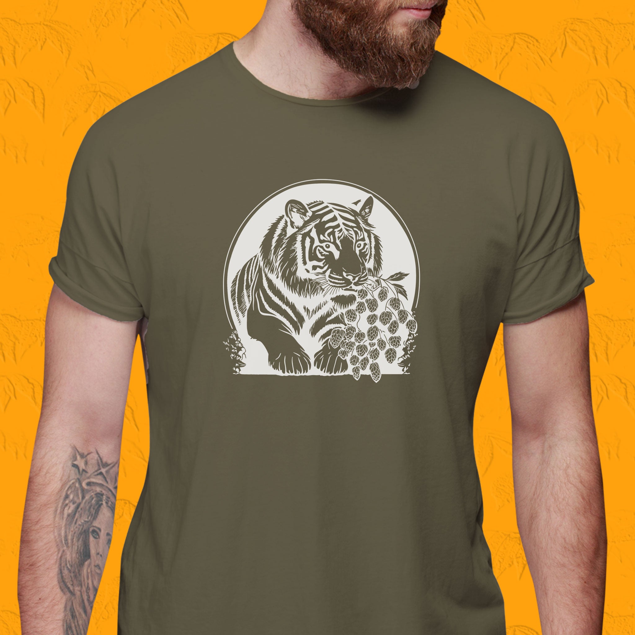 King Tiger White Outline Part 1 - Beer Shirt