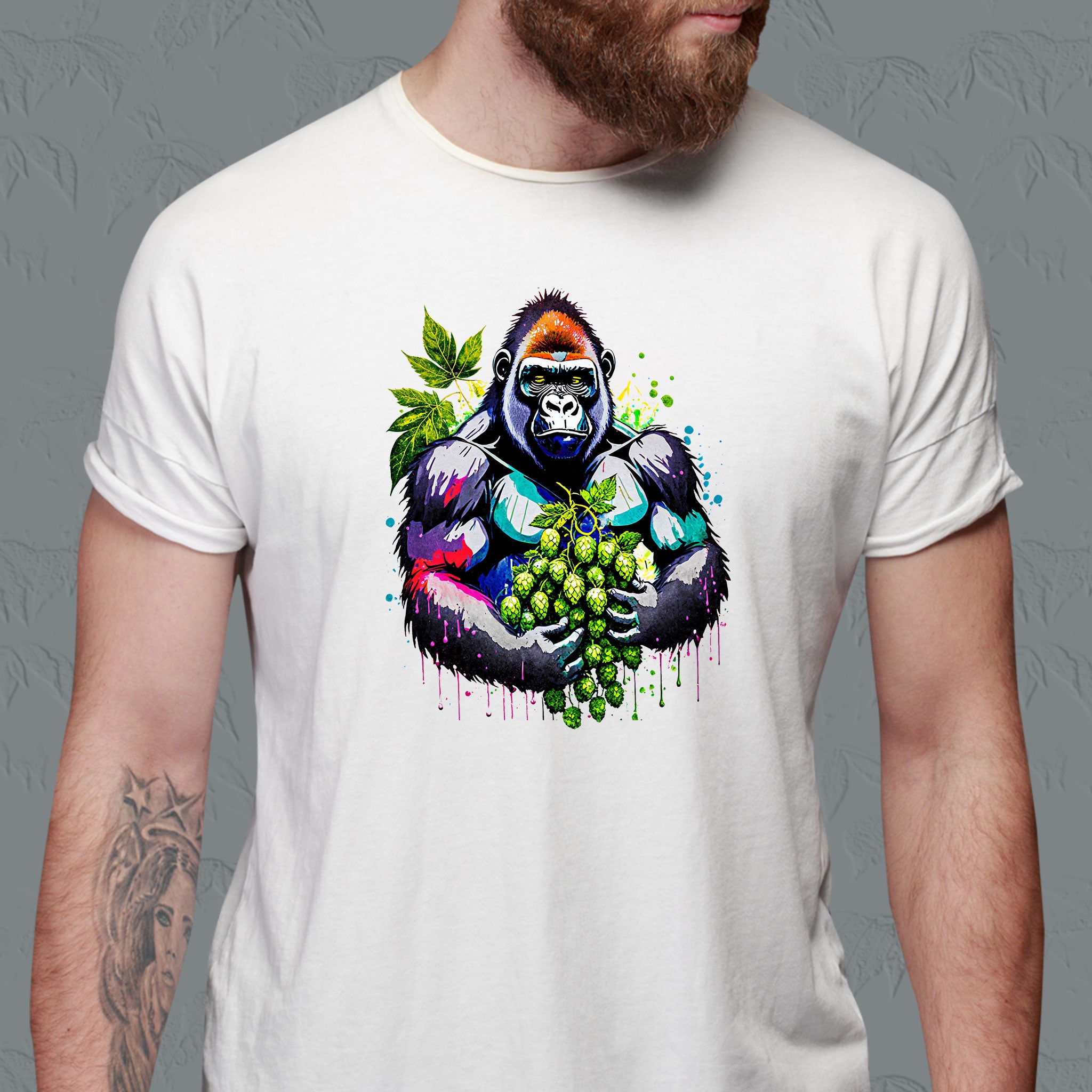 gorilla shirt with hops