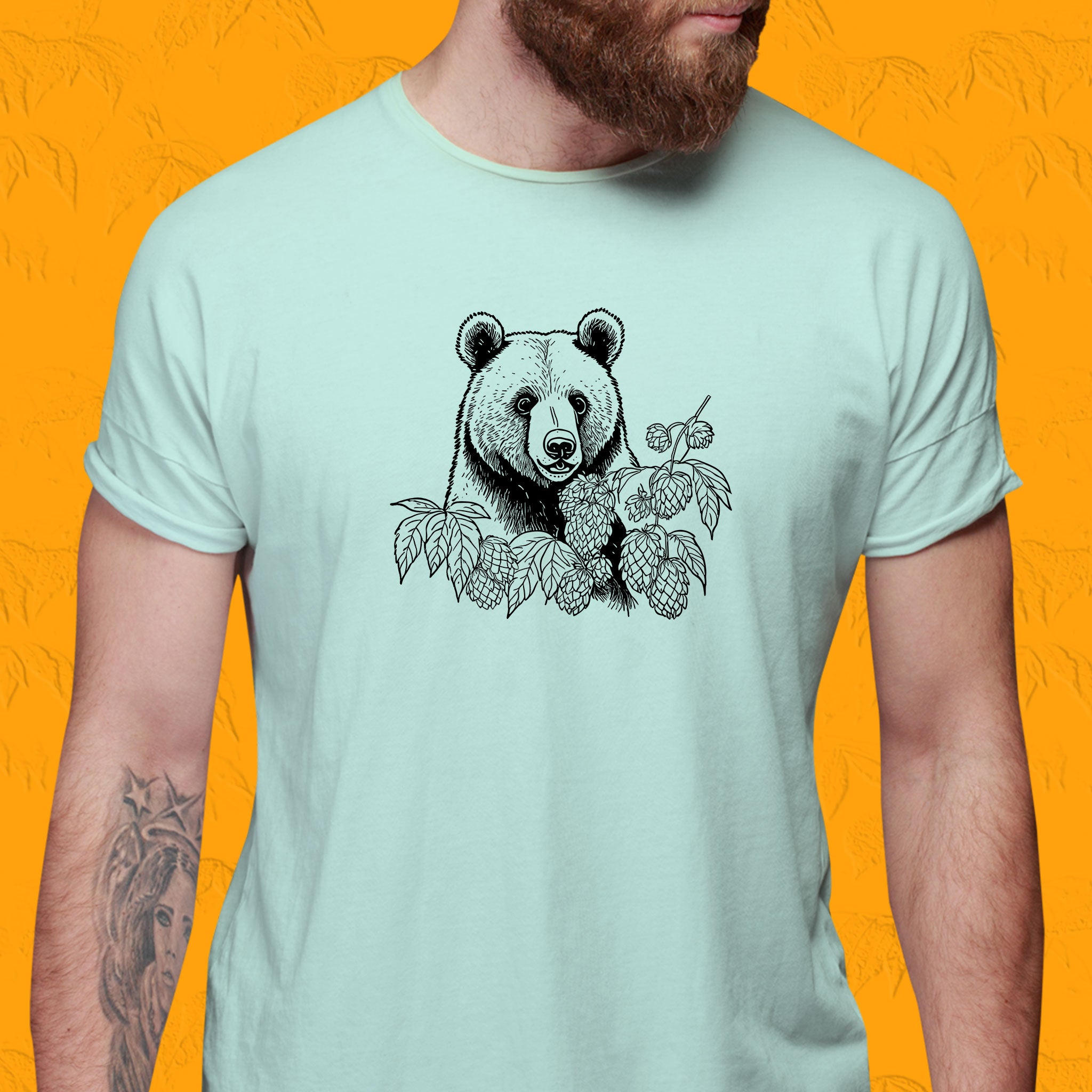 Bear Essentials Black Outline Part 1 - Beer Shirt