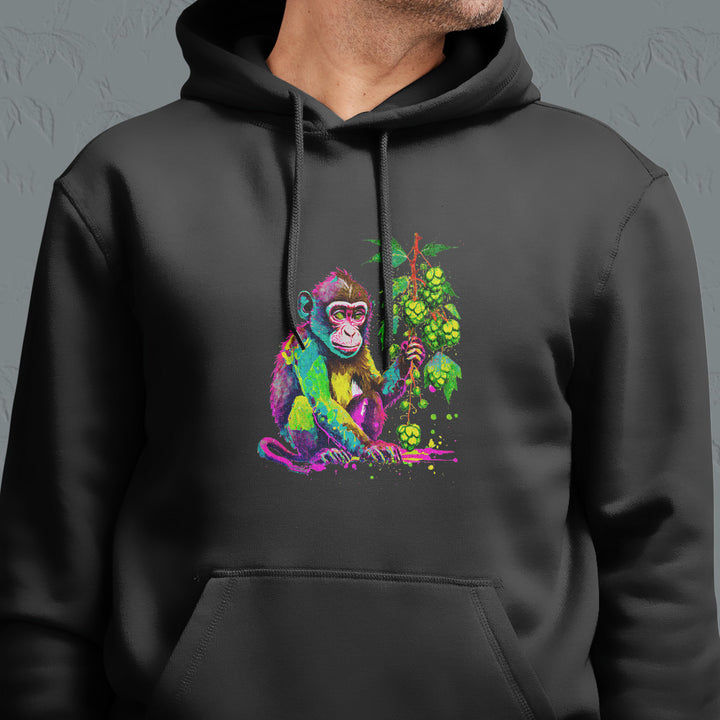 Beer hoodie with monkey