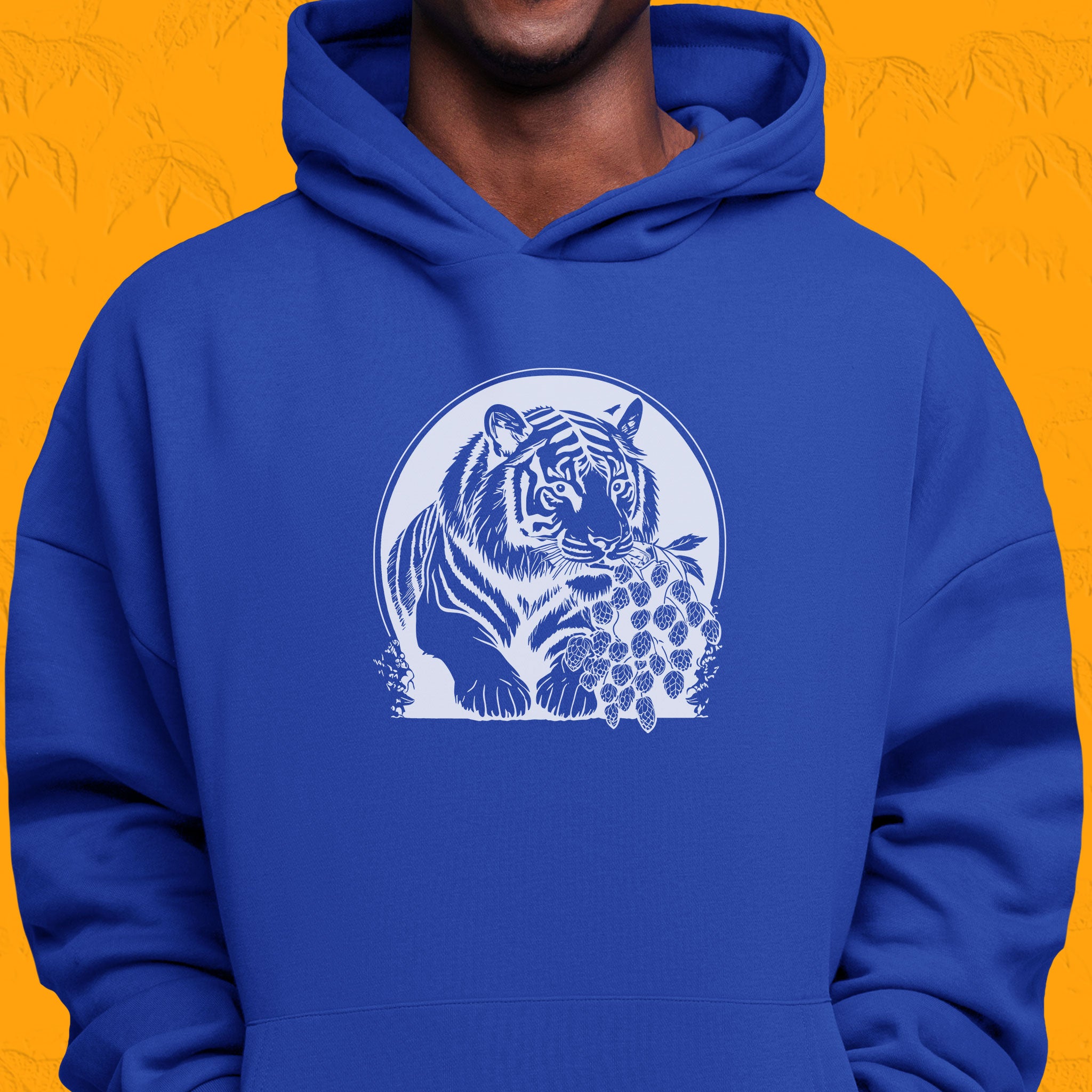 King Tiger White Outline Part 1 - Beer Hoodie