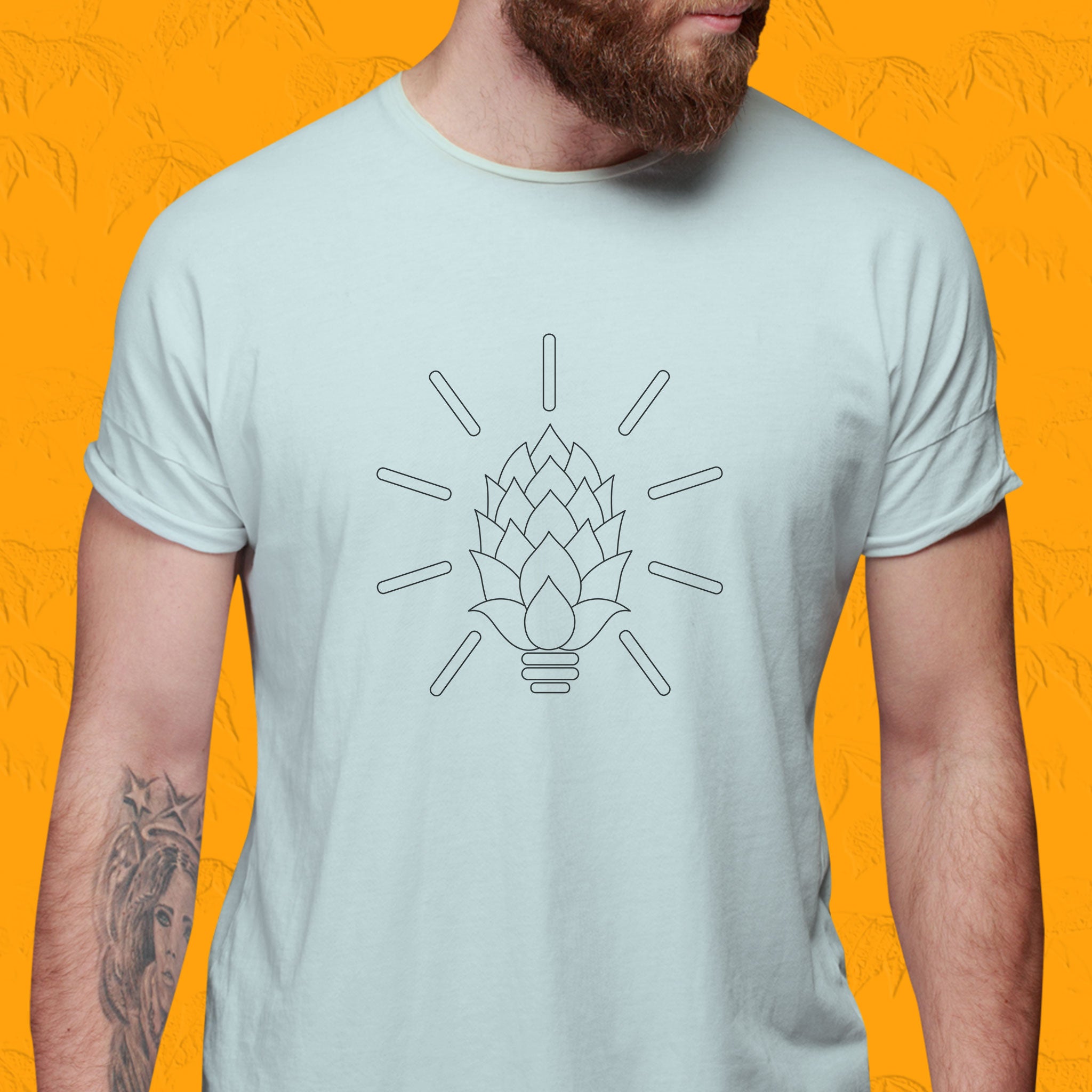 Hop Bulb Black Outline Part 3 - Beer Shirt