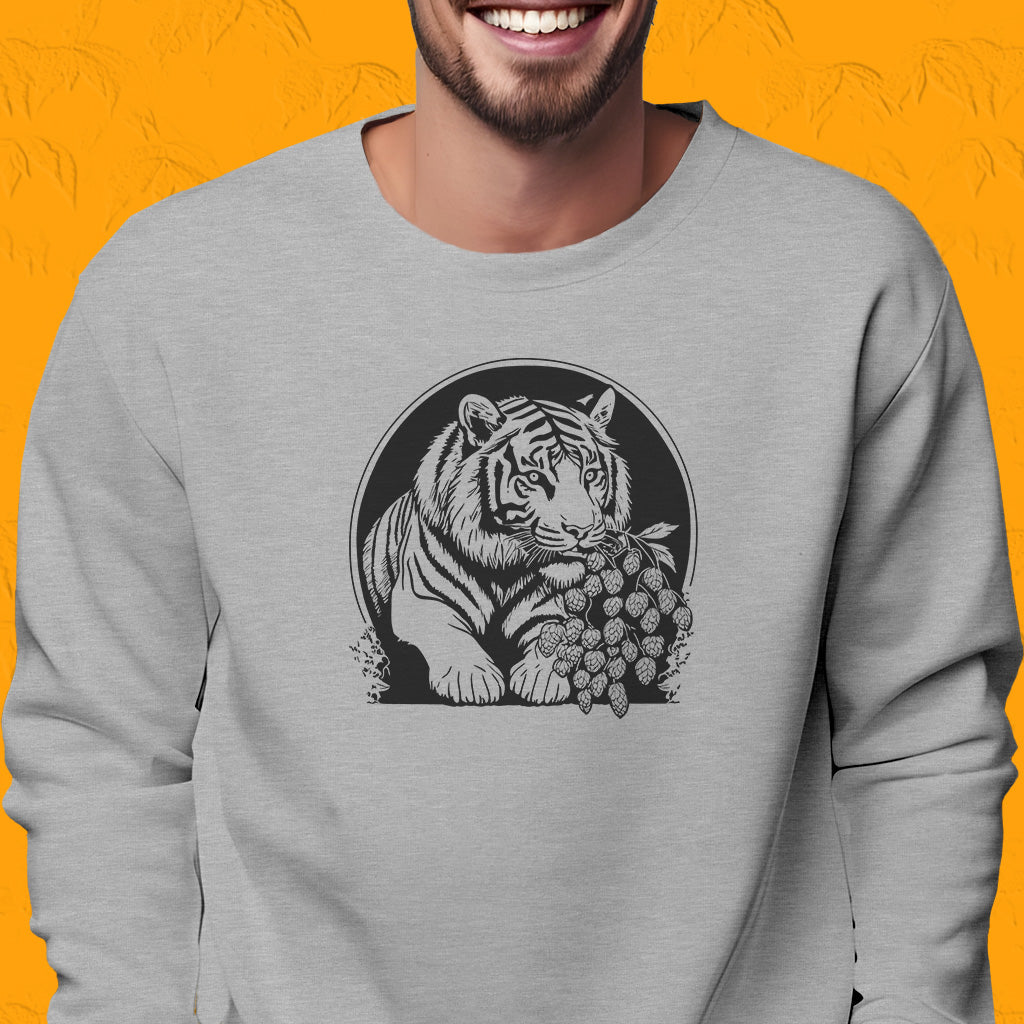 King Tiger Black Outline Part 1 - Beer Sweatshirt