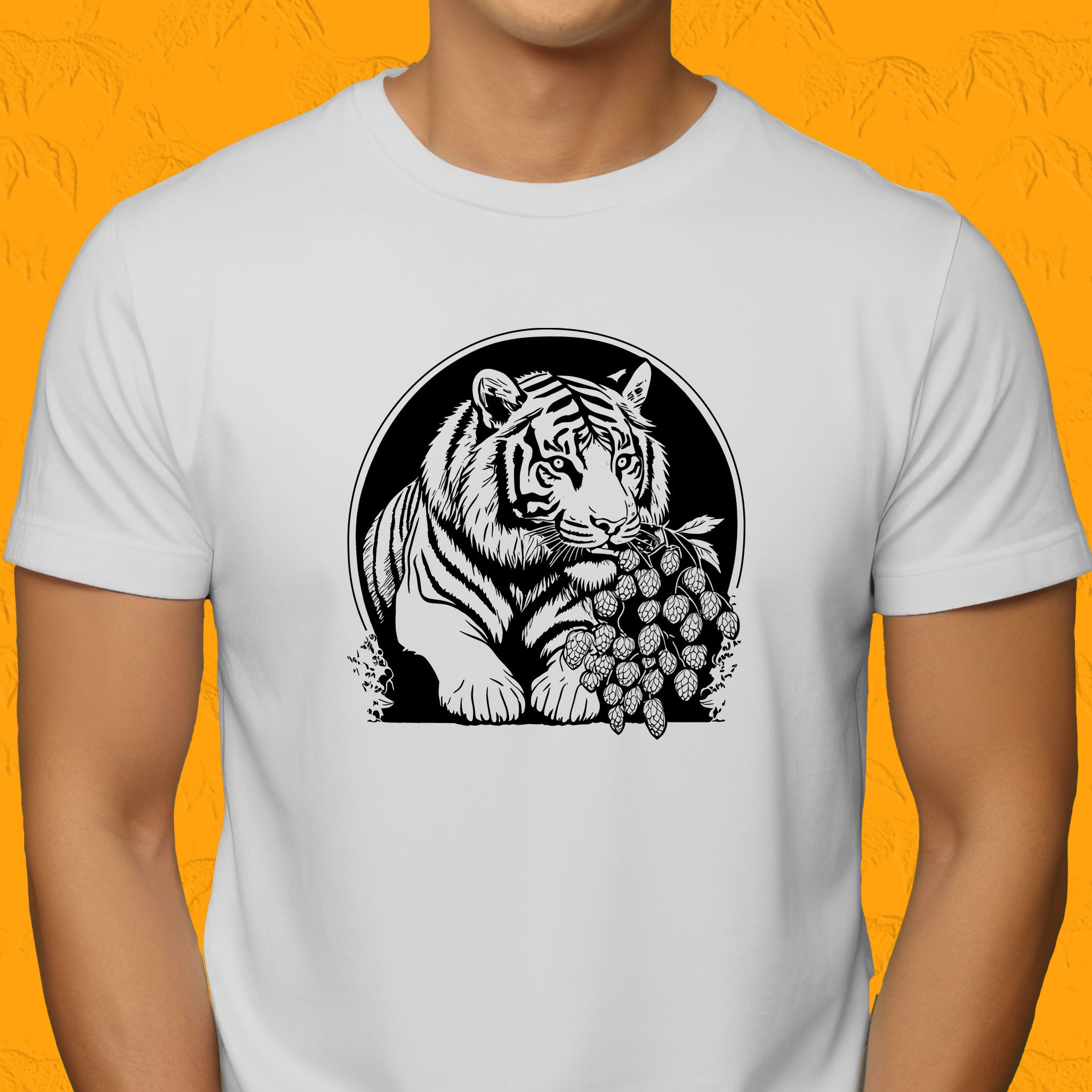 King Tiger Black Outline Part 1 - Beer Shirt