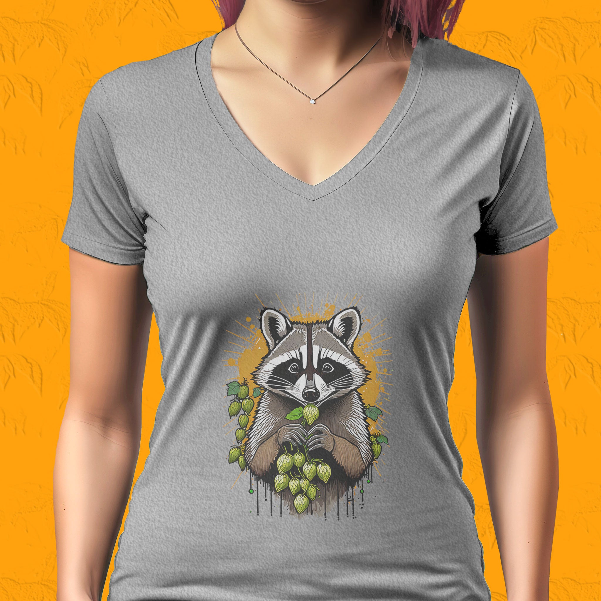 Raccoon City Part 1 - V-Neck Beer Shirt