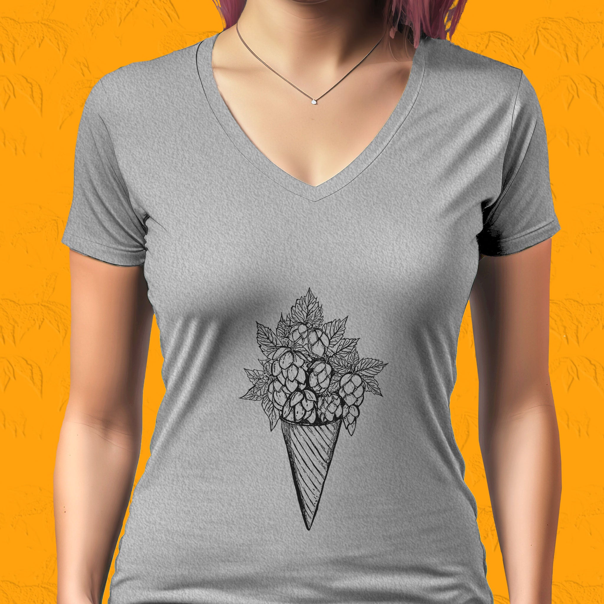 We All Scream Black Outline Part I - Deep V-Neck